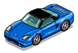 Pixelated car